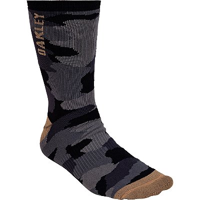 Meia Oakley Camo Crew Sock Cano Alto Preto Camuflado