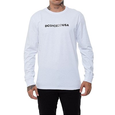 Camiseta DC Shoes Manga Longa Dcshoecousa Masculina Branco