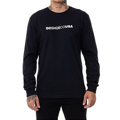 Camiseta DC Shoes Manga Longa Dcshoecousa Masculina Preto