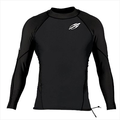 Camiseta Mormaii Manga Longa Com Neoprene 1mm Extra Line Surfe Masculina Preto