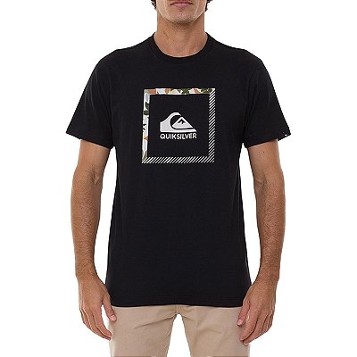 Camiseta Quiksilver Slab The Square Masculina Preto