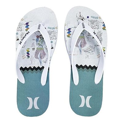 Chinelo Hurley High Tide Branco/Branco