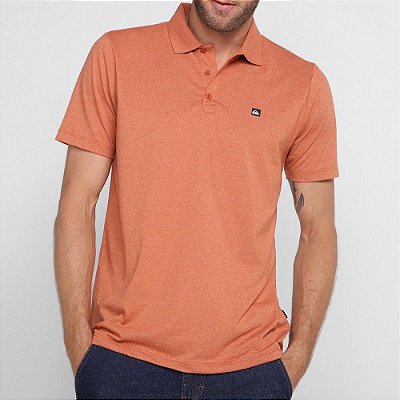 Camisa Polo Quiksilver Transfer Masculina Laranja