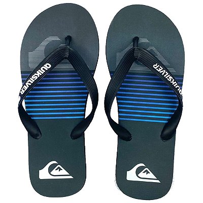 Chinelo Quiksilver Molokai Slab Stripe Masculino Preto