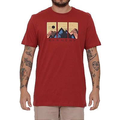 Camiseta Element Genzer Masculina Vermelho