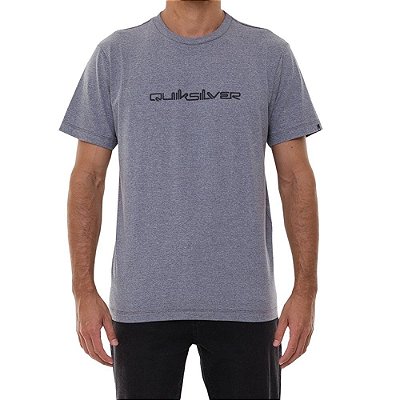 Camiseta Quiksilver Lettering Masculina Cinza