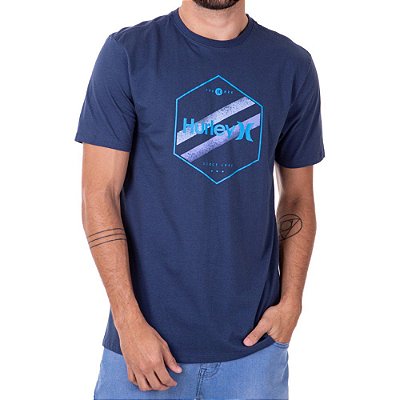 Camiseta Hurley Hexa Two Masculina Azul Marinho