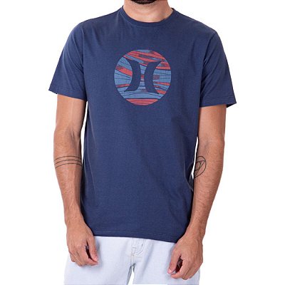 Camiseta Hurley Layers Masculina Azul Marinho