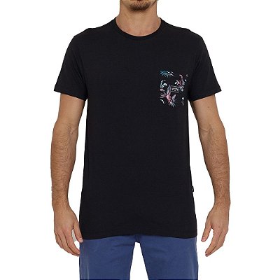 Camiseta Billabong Team Pocket III Masculina Preto