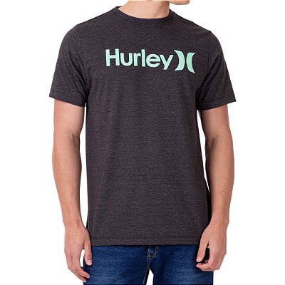 Camiseta Hurley O&O Solid Masculina Preto Mescla