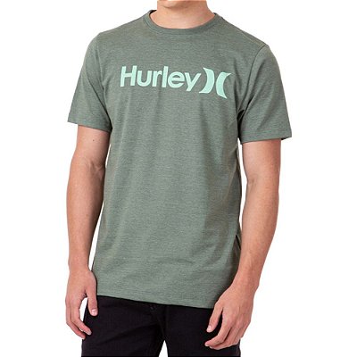 Camiseta Hurley O&O Solid Masculina Verde Mescla