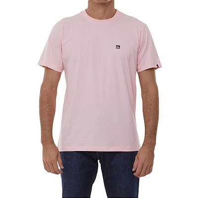 Camiseta Quiksilver Transfer Masculina Rosa Claro