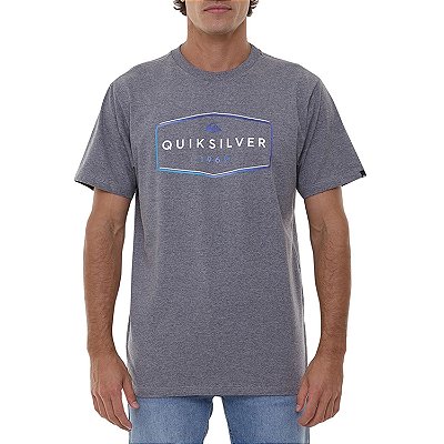 Camiseta Quiksilver Stear Clear Masculina Cinza