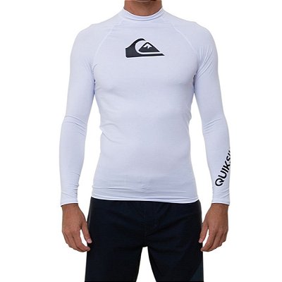 Camiseta Quiksilver Surf M/L All Times Masculina Branco