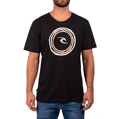 Camiseta Rip Curl Easy Front Tee Masculina Preto