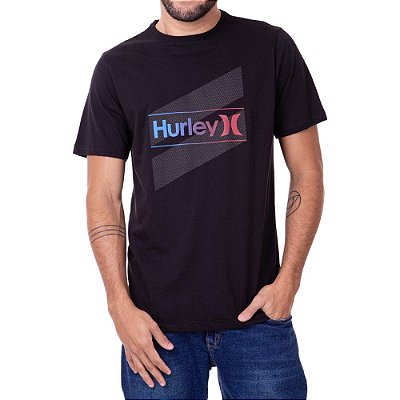 Camiseta Hurley Slash Masculina Preto