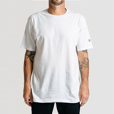 Camiseta Volcom Solid Stone Masculina Branco