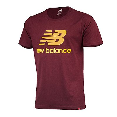 Camiseta New Balance Essentials Logo Masculina Vinho