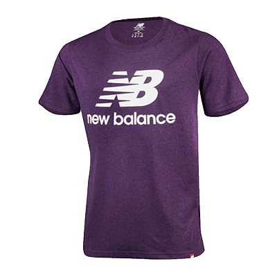 Camiseta New Balance Essentials Logo Masculina Roxo