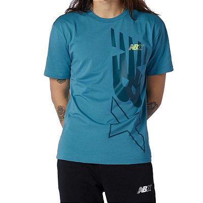 Camiseta New Balance NBX Graphic Masculina Azul