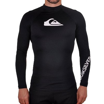 Camiseta Quiksilver Surf M/L All Times Masculina Preto