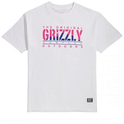 Camiseta Grizzly Rocky Mountain High SS Masculina Branco