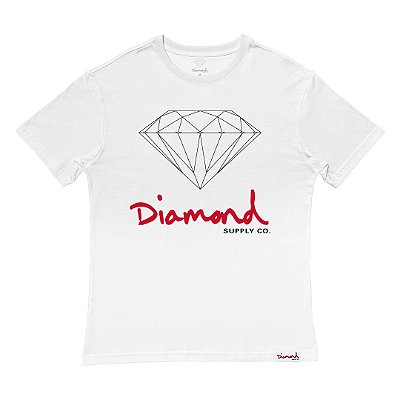 Camiseta Diamond OG Sign Oversize Masculina Branco