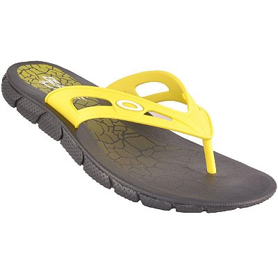 Chinelo Oakley Operative Blade Masculino Preto/Amarelo