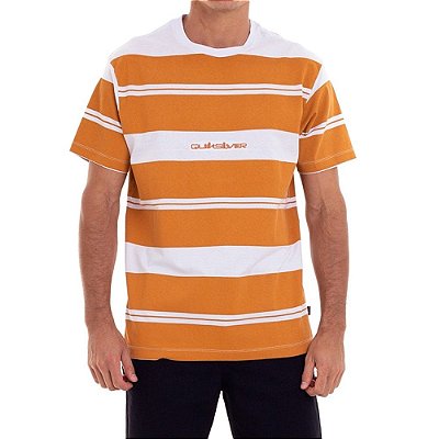 Camiseta Quiksilver Maxed Hero Masculina Branco/Laranja