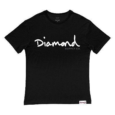 Camiseta Diamond OG Script Tee Oversize Masculina Preto