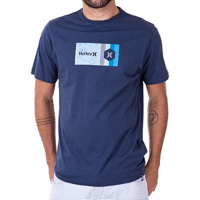 Camiseta Hurley Texture Masculina Azul Marinho