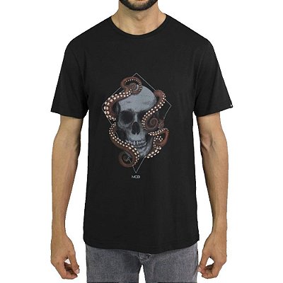 Camiseta MCD Skull Octopus Masculina Preto