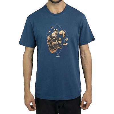 Camiseta MCD Skull Smash Masculina Azul