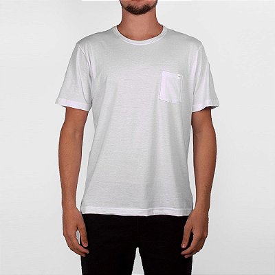 Camiseta Rip Curl Plain Pocket Masculina Branco