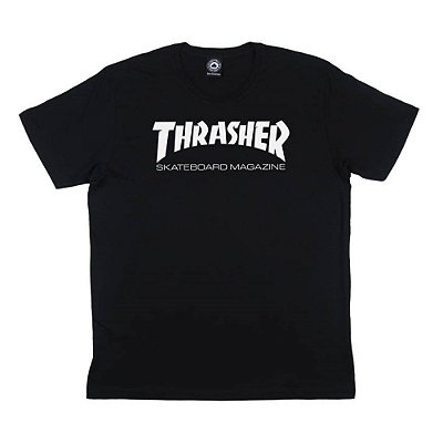 Camiseta Thrasher Skate Mag Logo Masculina Preto