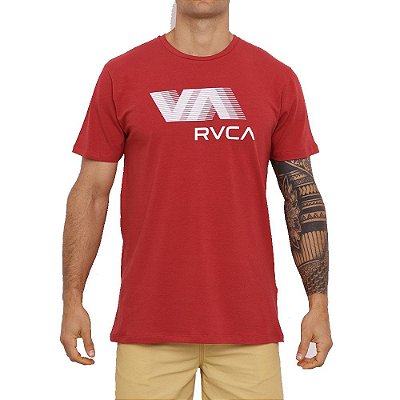 Camiseta RVCA VA RVCA Blur Masculina Vermelho