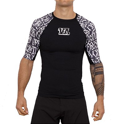 Camiseta RVCA Surf RVCA X Defer Sport Masculina Preto