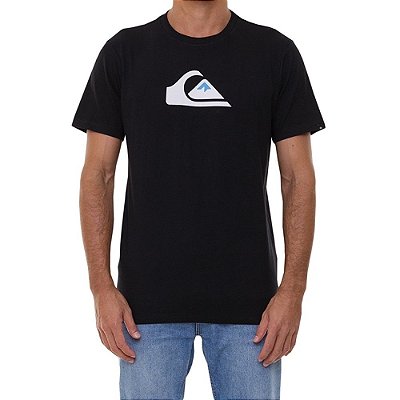 Camiseta Quiksilver Comp Logo Plus Size Masculina Preto