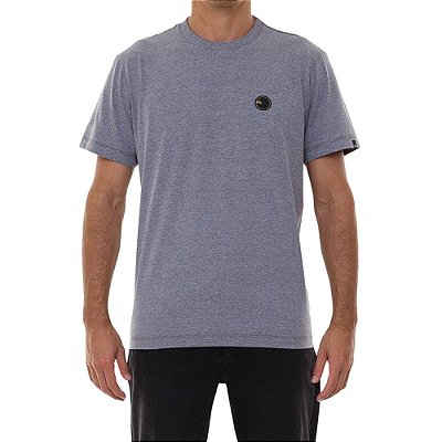 Camiseta Quiksilver Patch Round Plus Size Masculina Cinza