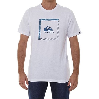 Camiseta Quiksilver Slab The Square PS Masculina Branco