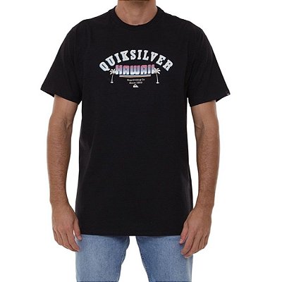 Camiseta Quiksilver Hi Hawai Call Plus Size Masculina Preto