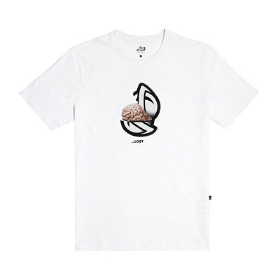 Camiseta Lost Saturn Brain Oversize Masculina Branco