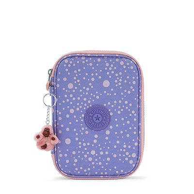 Estojo Kipling 100 Pens Purple Twinkle Lilás/Rosa