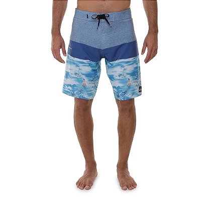 Bermuda Quiksilver Surfsilk Panel Mystic 20 Masculina Cinza