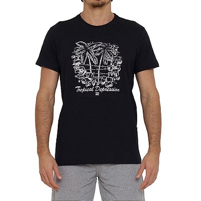 Camiseta Billabong Tropical Depression Masculina Preto