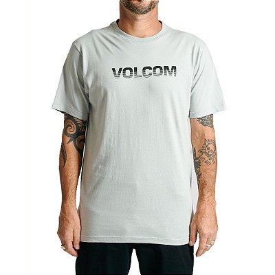 Camiseta Volcom Risen Masculina Cinza