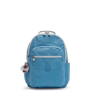 Mochila Kipling Seoul Funky Blue C Azul/Branco