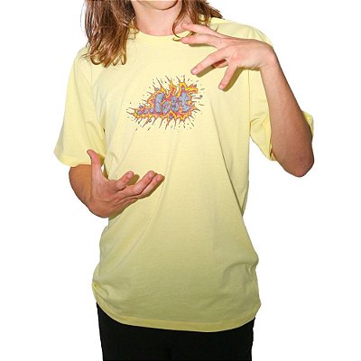 Camiseta Lost Explosion Masculina Amarelo