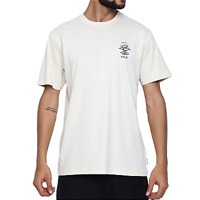Camiseta Rip Curl Search Essential Masculina Off White