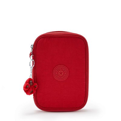 Estojo Kipling 100 Pens Cherry Tonal Vermelho